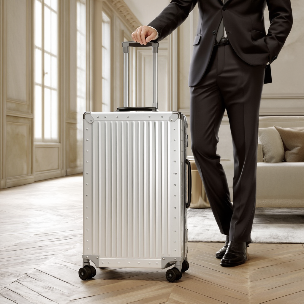 Valise Cabine Aluminium 24 avec Roues Pivotantes 360° | Design Ergonomique pour Voyage Pratique 3