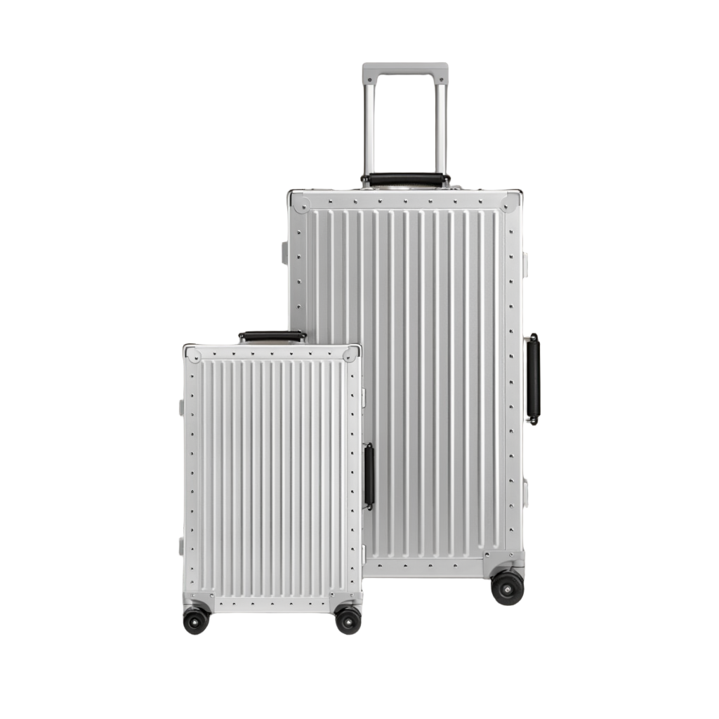 Ensemble de Bagages en Aluminium | Valise Cabine et Grande Valise avec Coins Renforcés | Léger et Durable pour Tous Vos Voyages 1