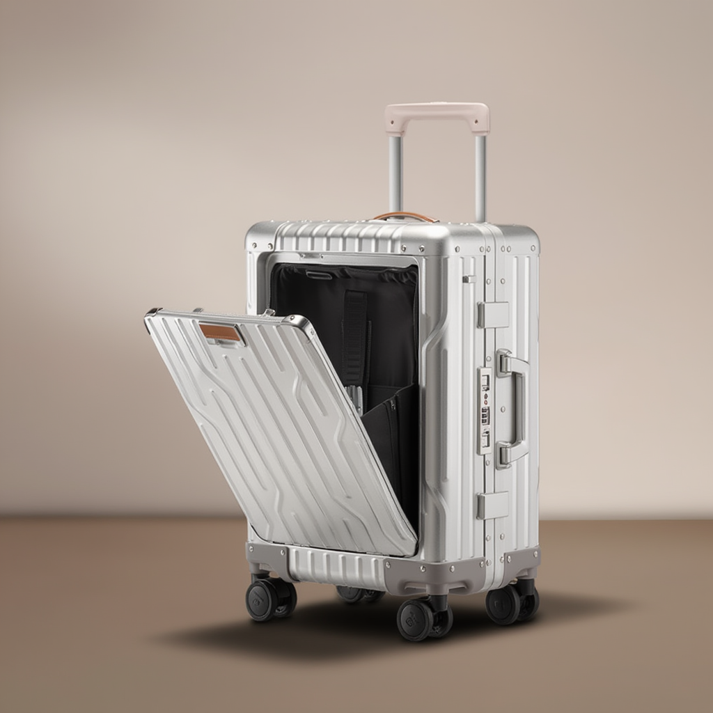Élégance Voyage | Valise Cabine en Aluminium de 20 Pouces avec Serrures Sécurisées | Design Luxe pour Voyageurs Exigeants 2