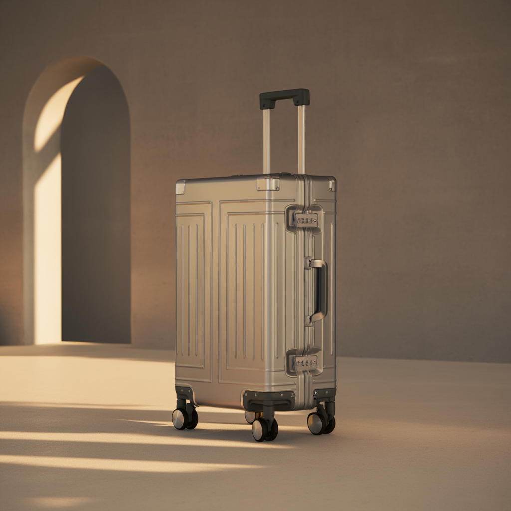 Valise Cabine Premium | Valise en Aluminium avec Roues Silencieuses | Design Élégant pour Voyage Confortable 3
