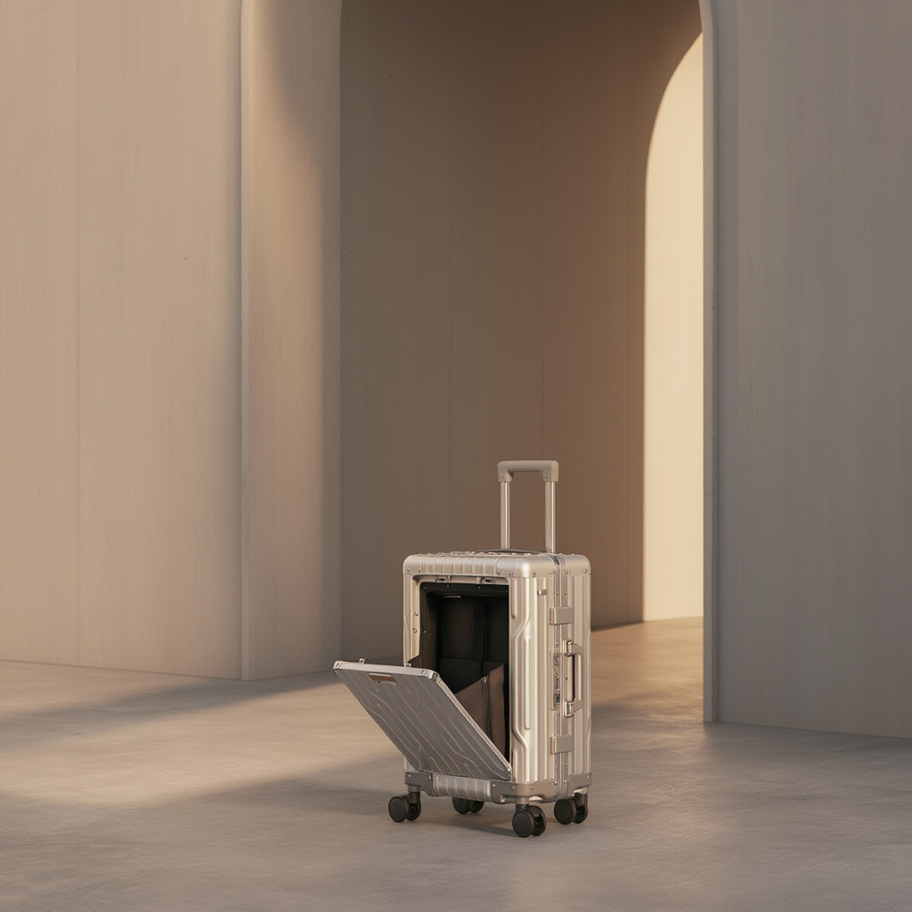 Élégance Voyage | Valise Cabine en Aluminium de 20 Pouces avec Serrures Sécurisées | Design Luxe pour Voyageurs Exigeants 6