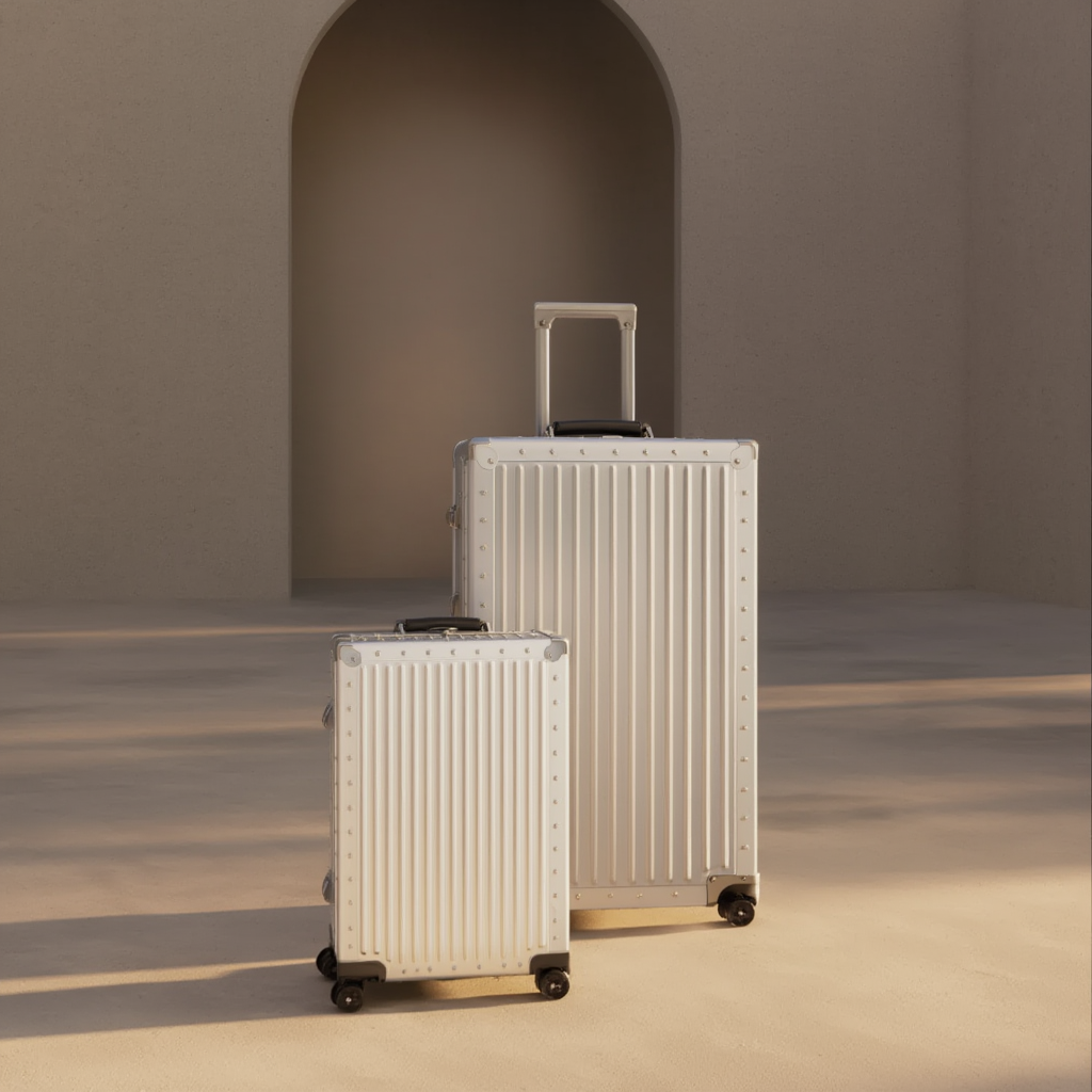 Ensemble de Bagages en Aluminium | Valise Cabine et Grande Valise avec Coins Renforcés | Léger et Durable pour Tous Vos Voyages 5