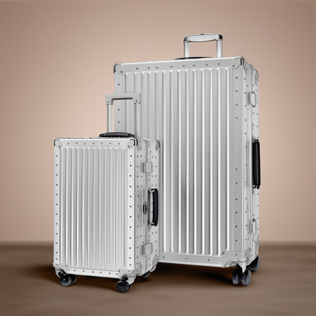 Ensemble de Bagages en Aluminium | Valise Cabine et Grande Valise avec Coins Renforcés | Léger et Durable pour Tous Vos Voyages 3